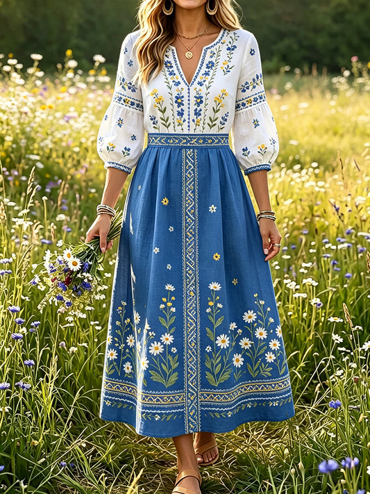 Women's Midsummer Floral Print Dress