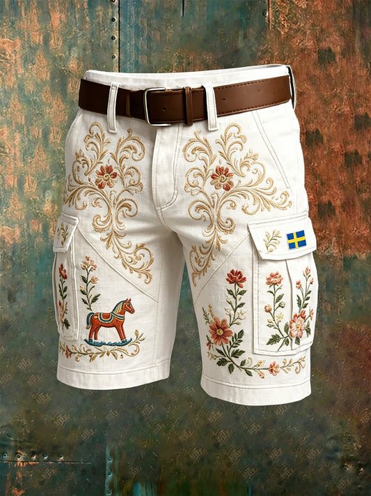 Men's Swedish National Day Commemorative Art-Print Shorts