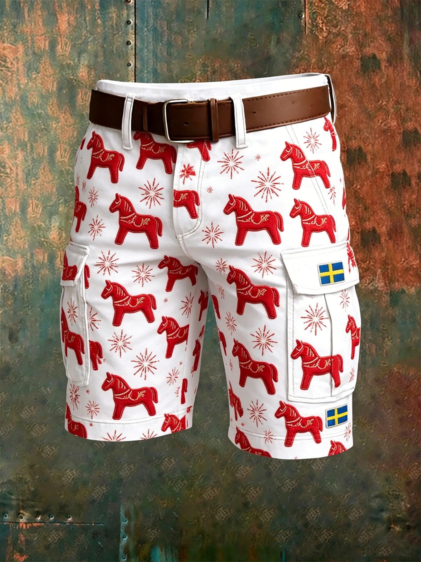 Men's Swedish National Day Commemorative Art-Print Shorts