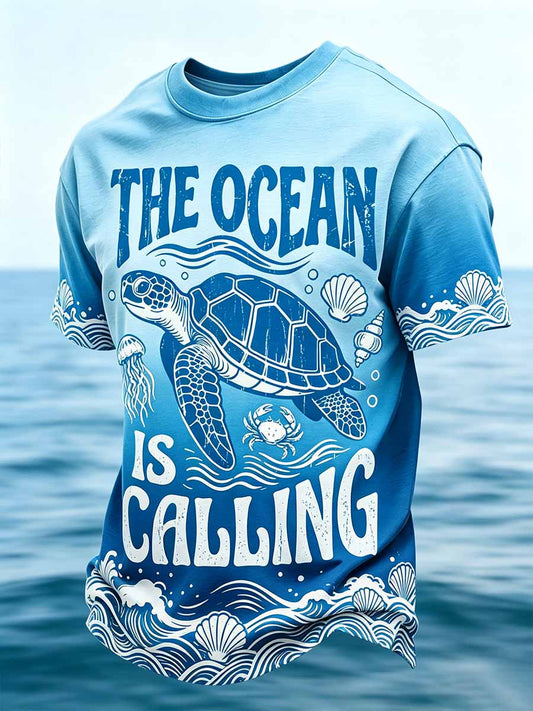 Men's World Oceans Day Printed T-Shirt