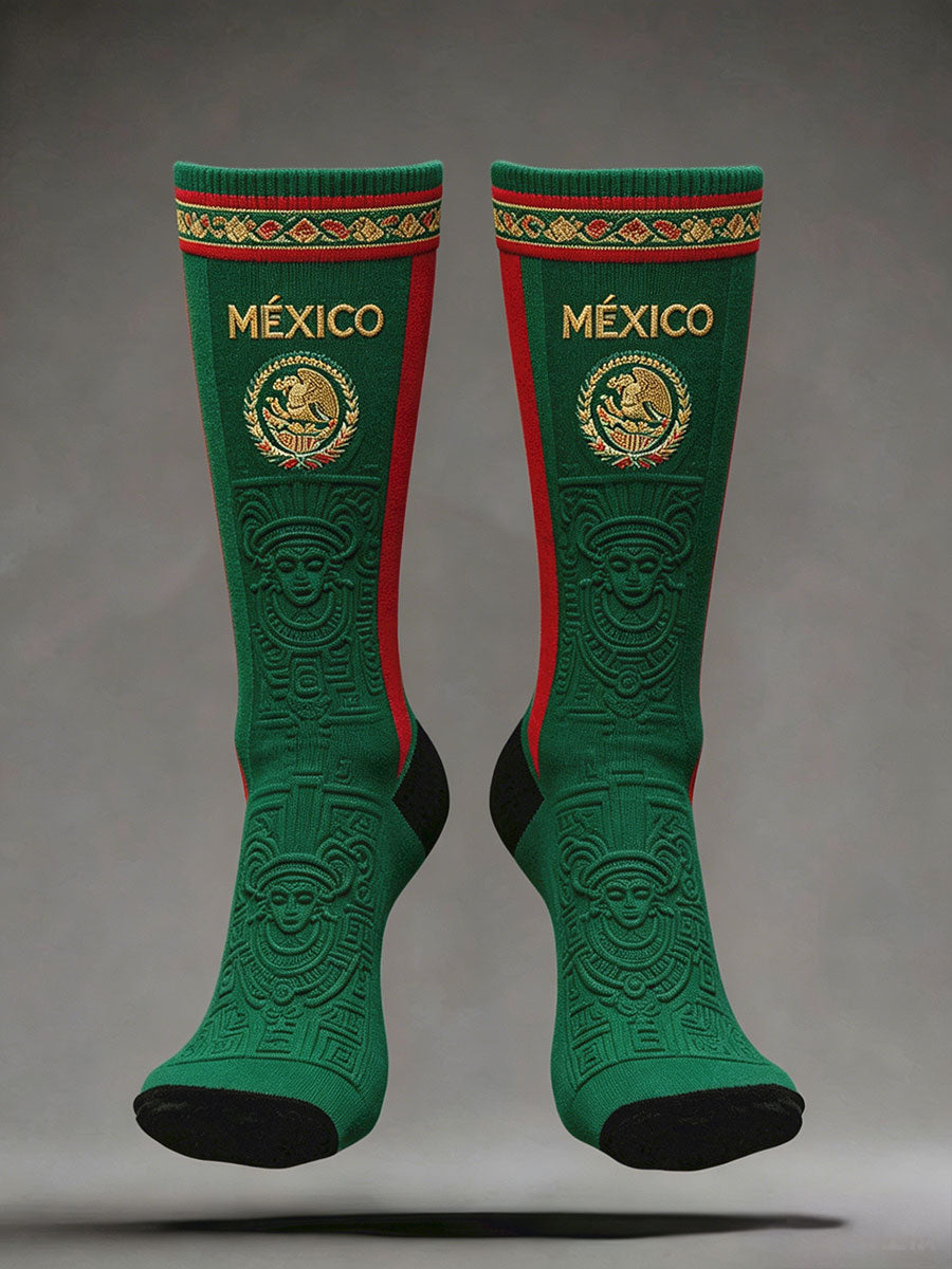 Unisex Mexico Football Lover Art Printed Socks