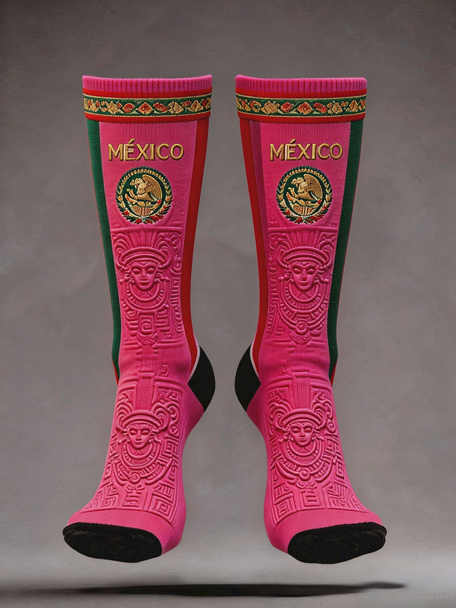 Unisex Mexico Football Lover Art Printed Socks