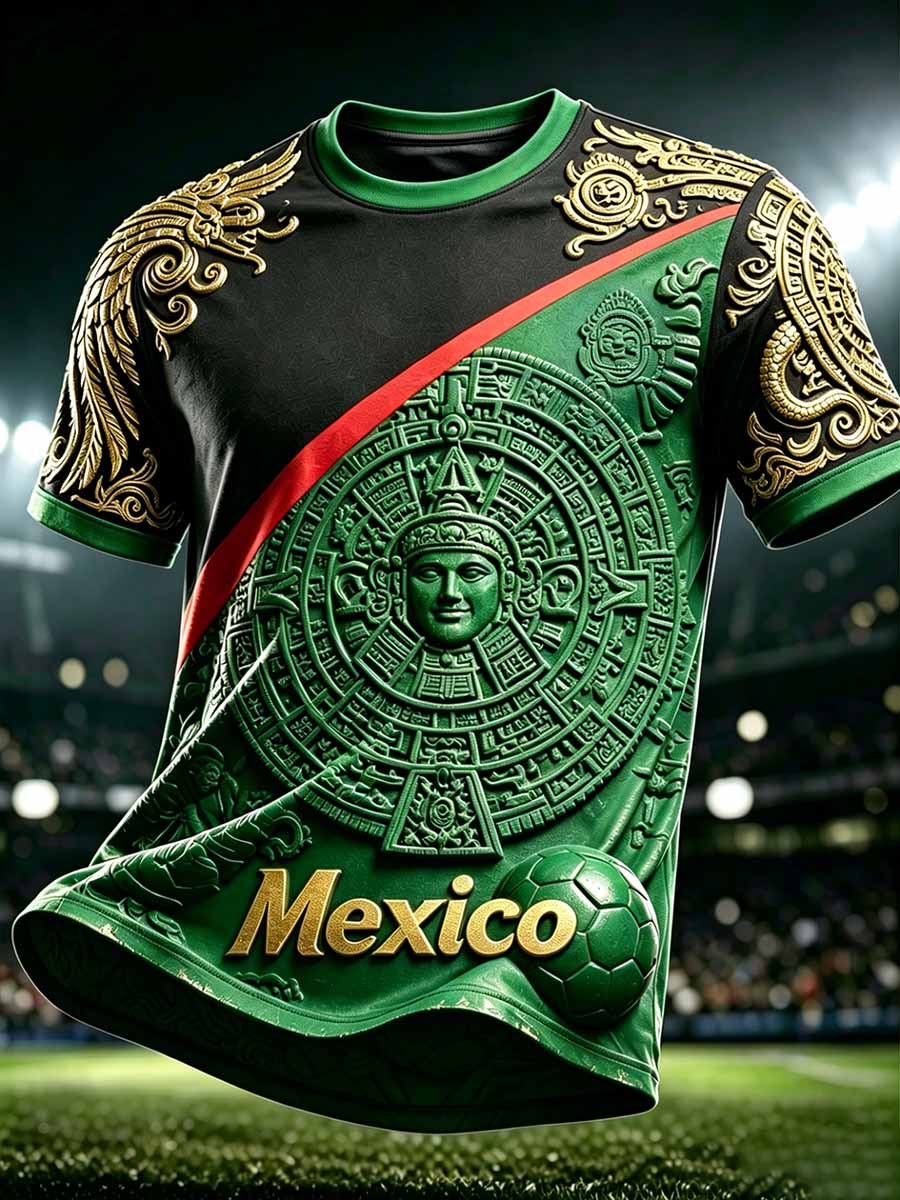 Men's Mexican Soccer Match Graphic T-Shirt