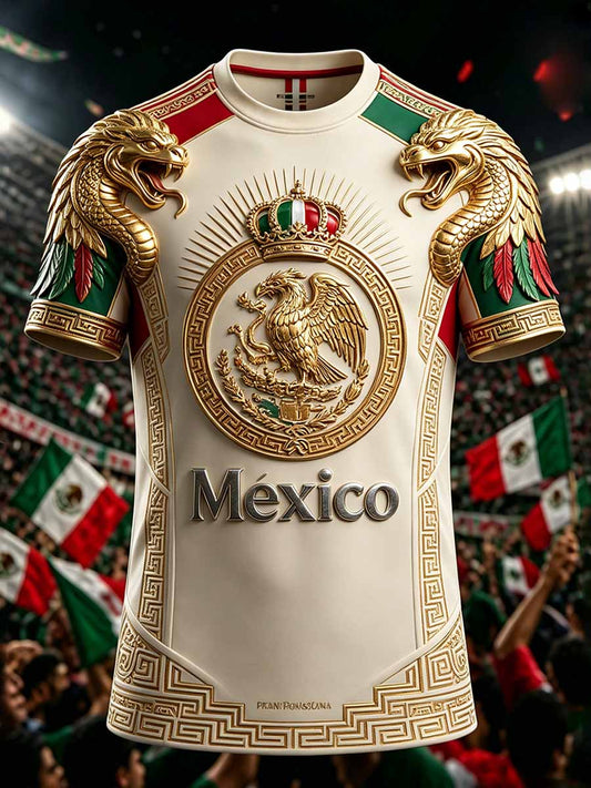 Men's Mexican Soccer Match Graphic T-Shirt
