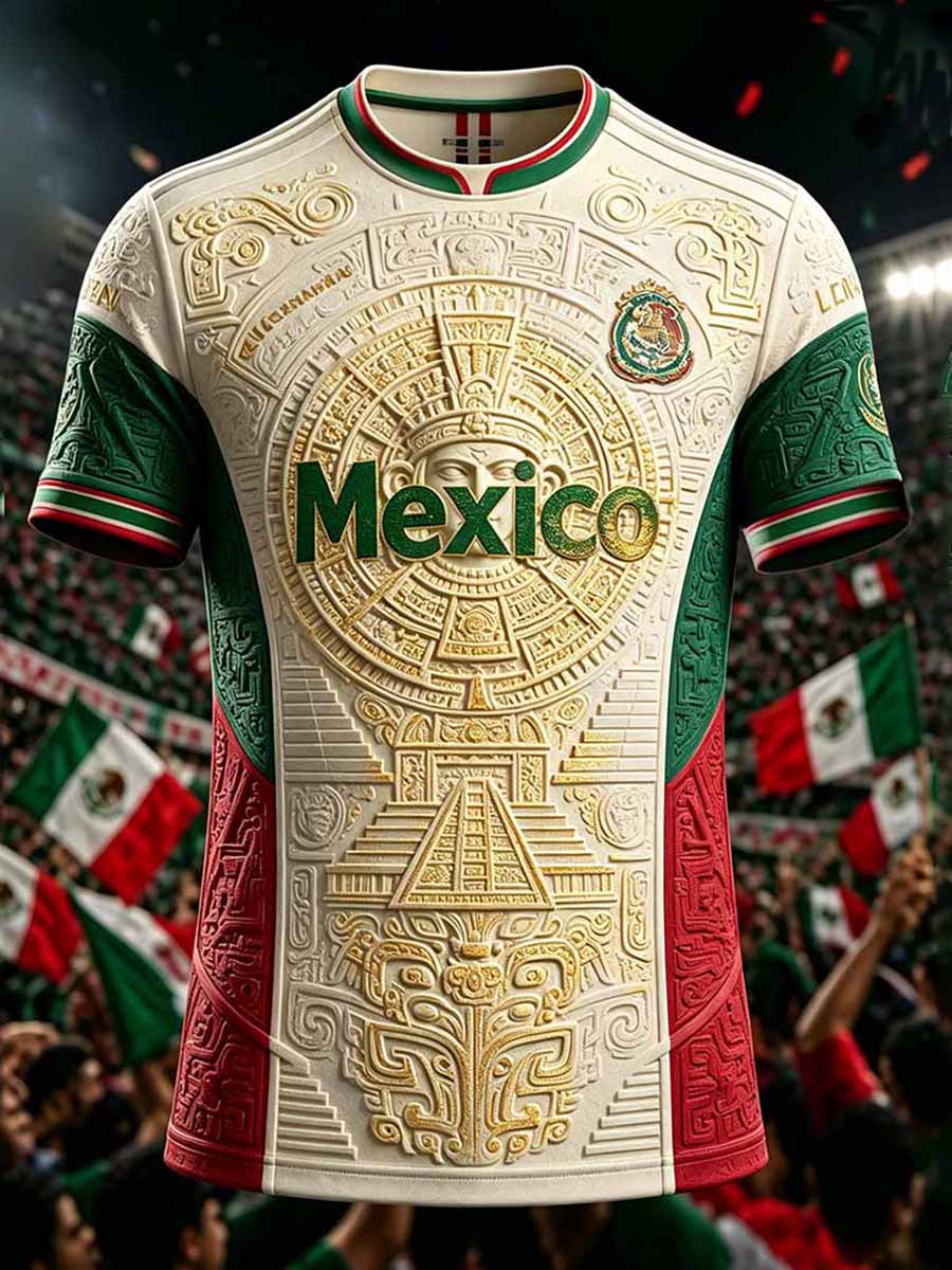 Men's Mexican Soccer Match Graphic T-Shirt