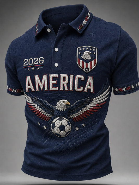Men's Gift For Soccer Fans Print Casual Short Sleeve T-shirt
