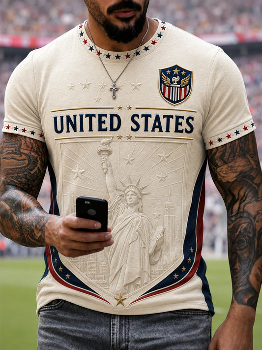 Men's Gift For Soccer Fans Print Casual Tee