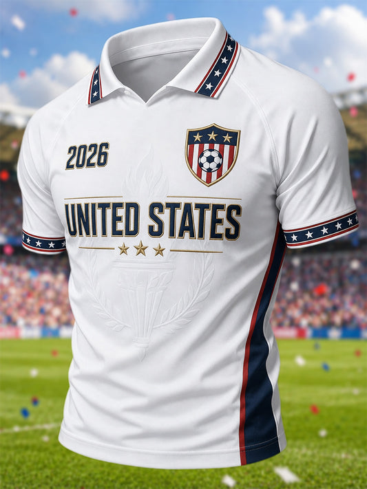 Men's Gift For Soccer Fans Print Casual Polo
