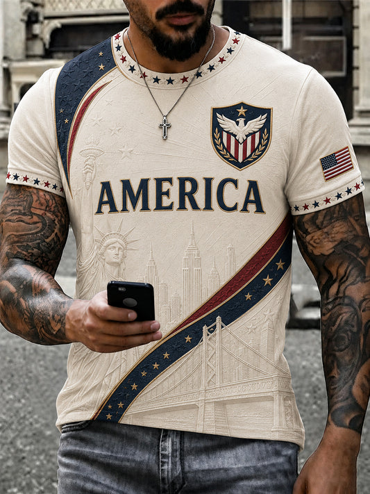Men's Gift For Soccer Fans Print Casual Tee