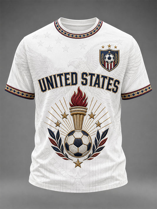 Men's Gift For Soccer Fans Print Casual Tee