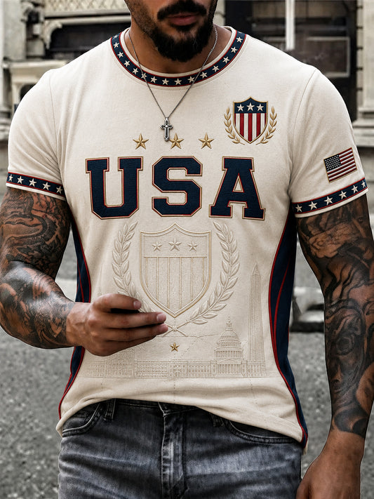 Men's Gift For Soccer Fans Print Casual Tee
