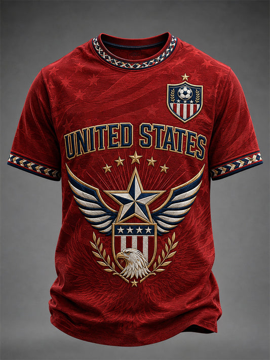 Men's Gift For Soccer Fans Print Casual Tee