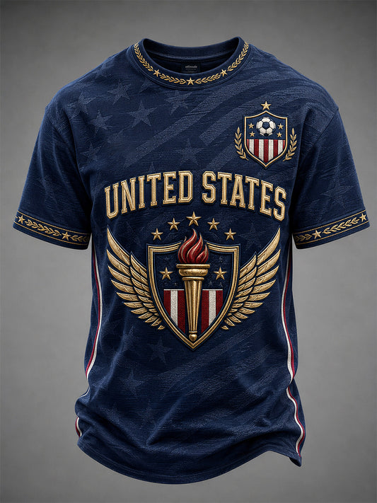 Men's Gift For Soccer Fans Print Casual Tee