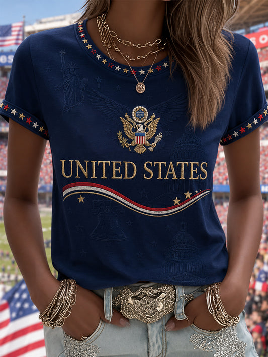 Women's Gift For Soccer Fans Print Casual Tee