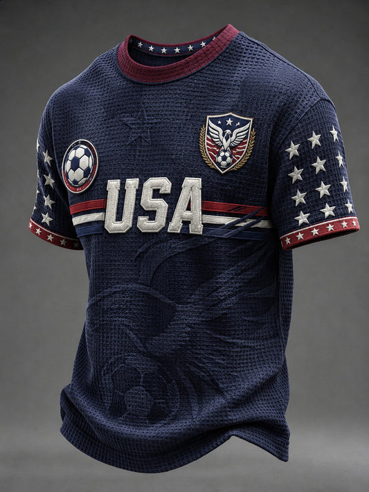 Men's USA Football Printed Waffle T-shirt