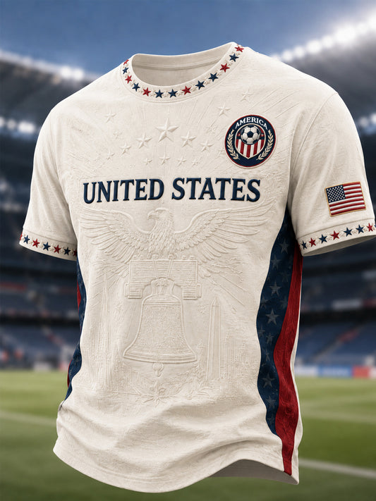 Men's Gift For Soccer Fans Print Casual Tee