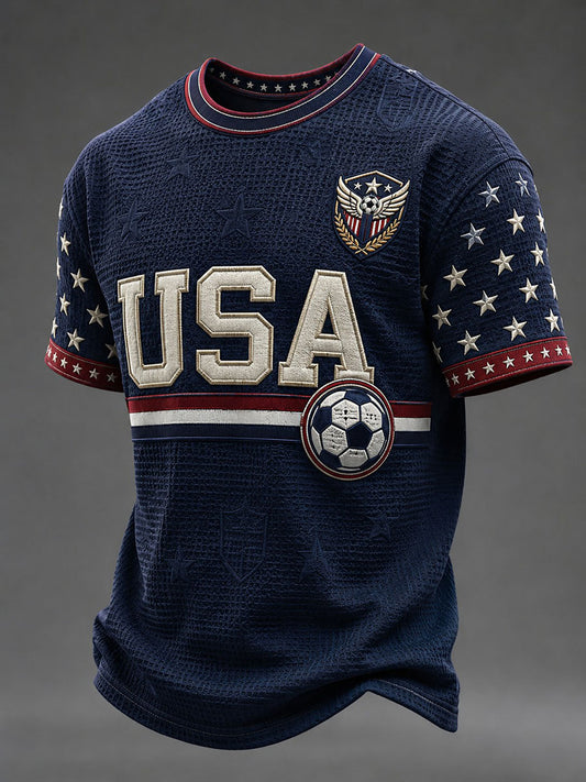 Men's USA Football Printed Waffle T-shirt