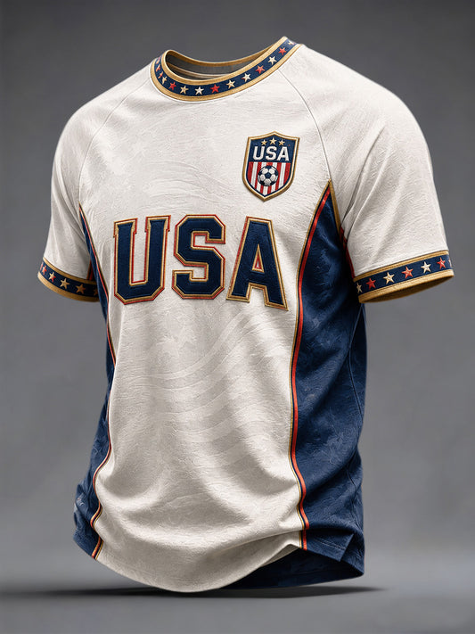 Men's Gift For Soccer Fans Print Casual Tee