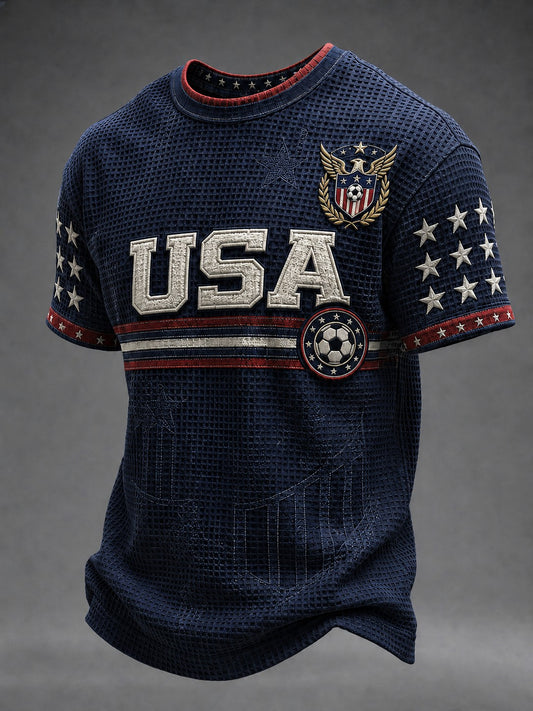 Men's USA Football Printed Waffle T-shirt