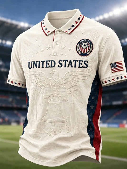 Men's Gift For Soccer Fans Print Casual Polo
