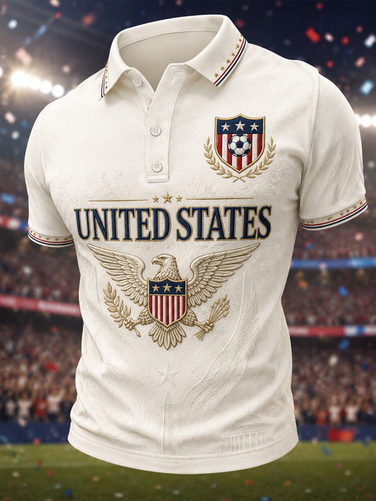 Men's Gift For Soccer Fans Print Casual Polo
