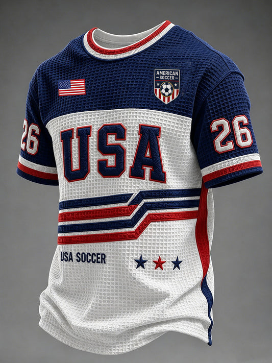 Men's USA Soccer Waffle Casual Short Sleeve