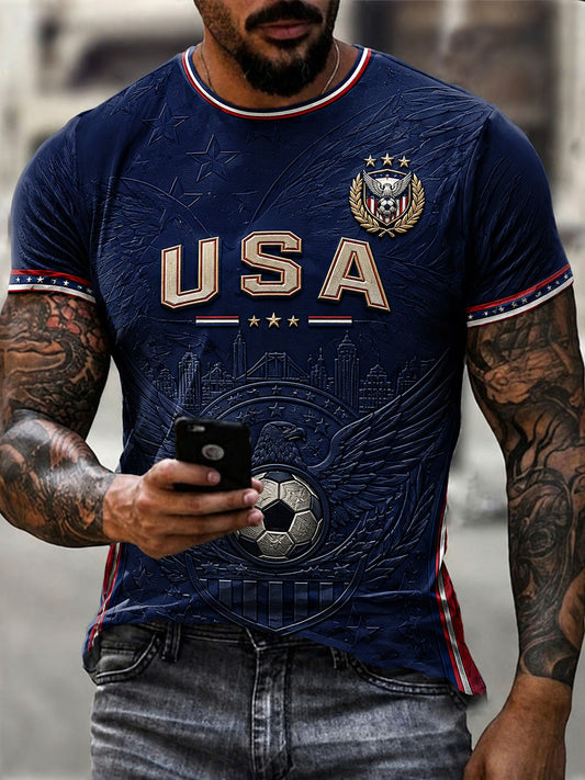 Men's USA Football Printed T-Shirt