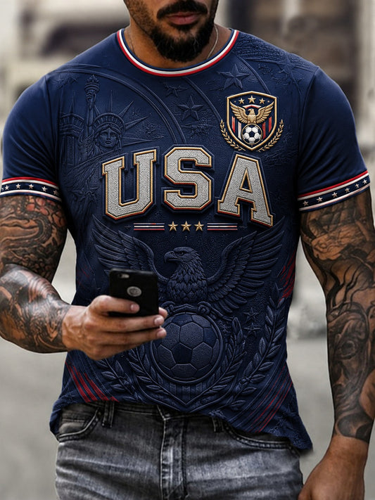 Men's USA Football Printed T-Shirt