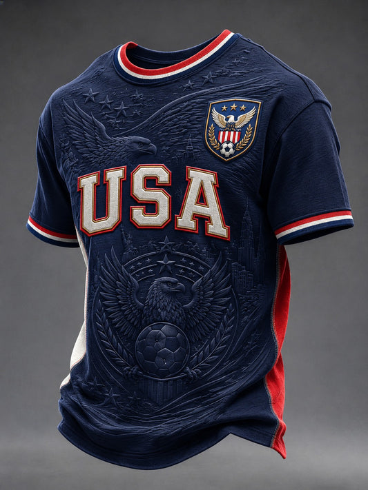 Men's USA Football Printed T-Shirt