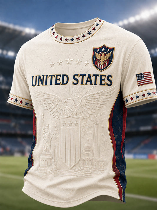 Men's Gift For Soccer Fans Print Casual Tee