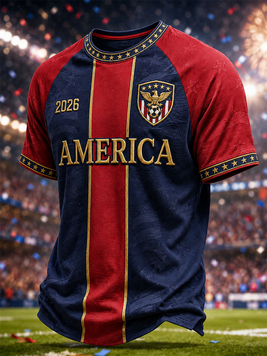 Men's Gift For Soccer Fans Print Casual Tee