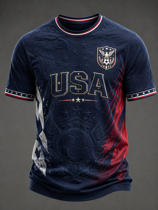 Men's USA Football Printed T-Shirt