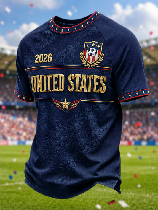 Men's Gift For Soccer Fans Print Casual Tee
