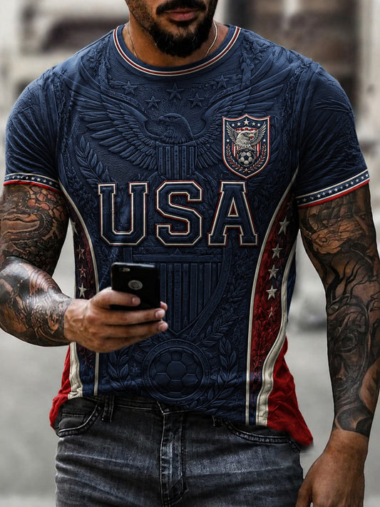 Men's USA Football Printed T-Shirt