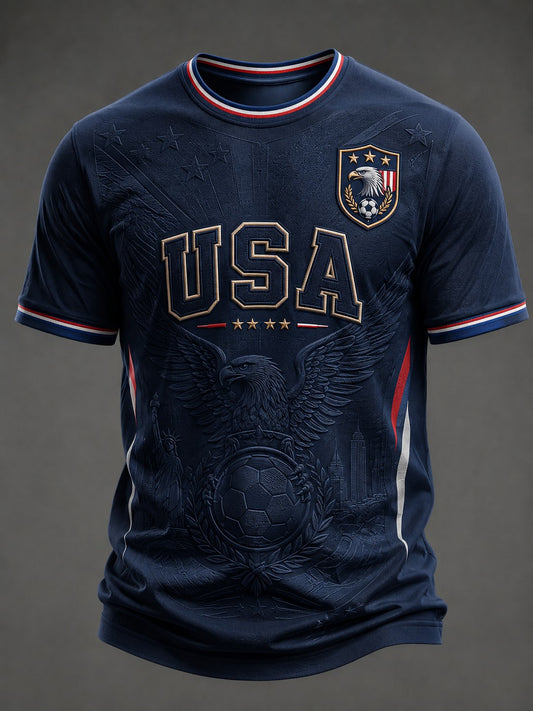 Men's USA Football Printed T-Shirt