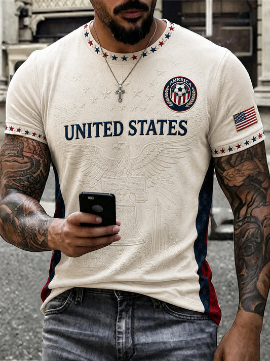 Men's Gift For Soccer Fans Print Casual Tee