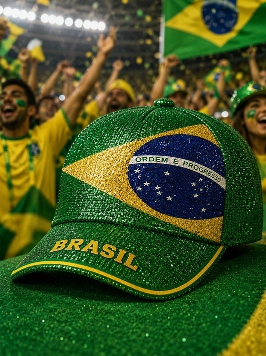 Unisex Brazil Football Fan Gift Art Print Hat