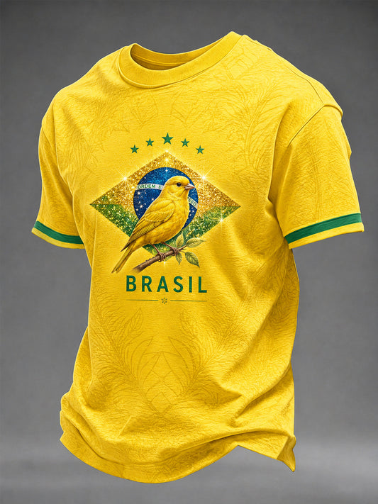 Men's Brasil Print Casual Tee