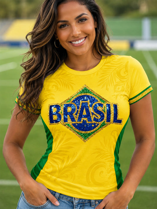 Women's Brasil Print Casual Tee