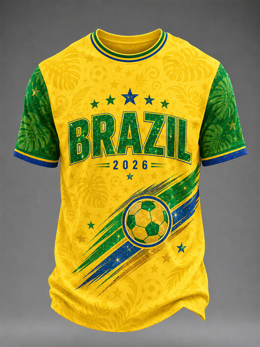 Men's Brasil Print Casual Tee