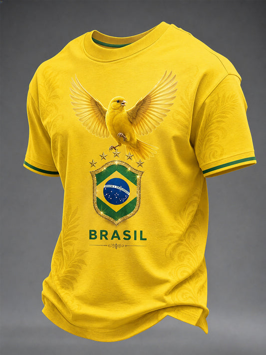 Men's Brasil Print Casual Tee