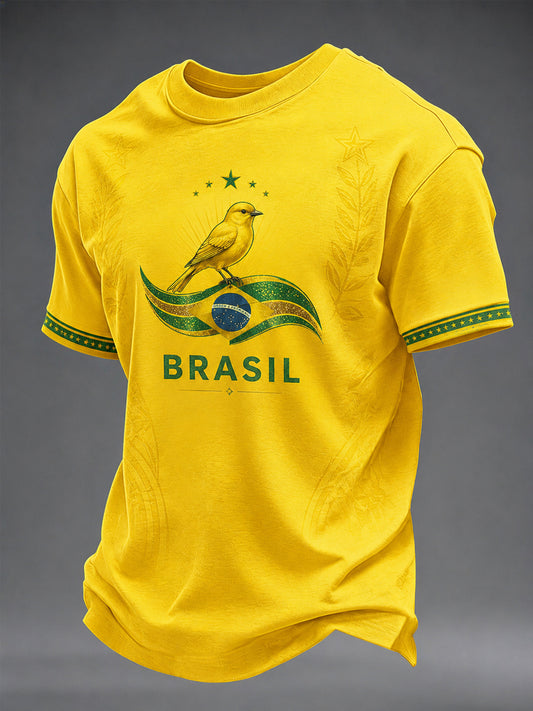 Men's Brasil Print Casual Tee