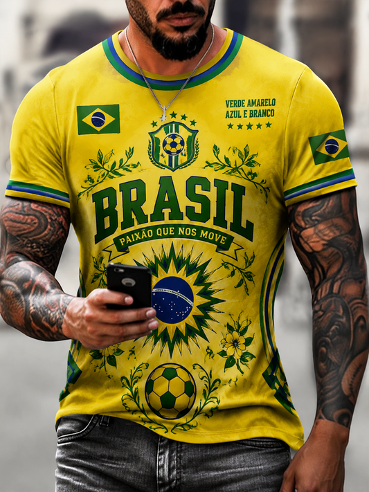 Men's Brazil Printed short sleeves t-shirt