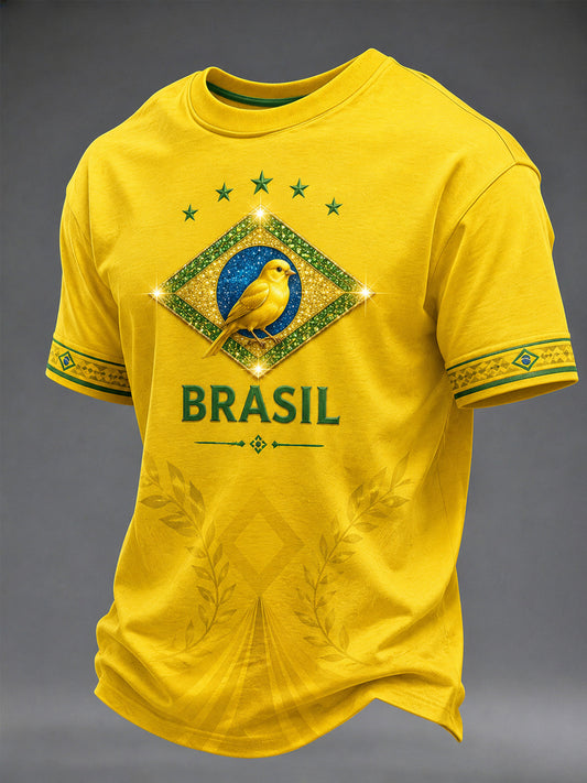 Men's Brasil Print Casual Tee