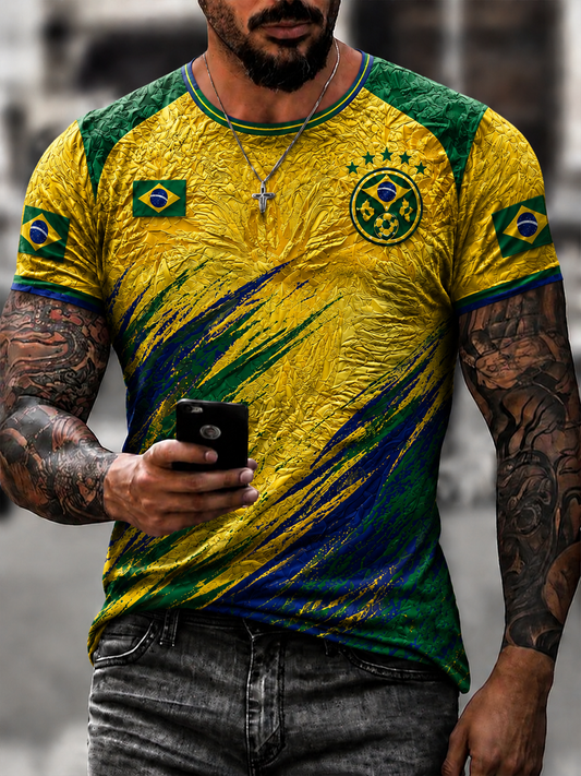 Men's Brazil Printed short sleeves t-shirt