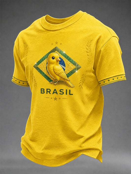 Men's Brasil Print Casual Tee