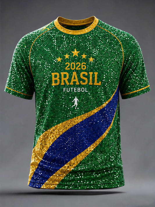 Men's Gift For Football Fans Print Casual Tee