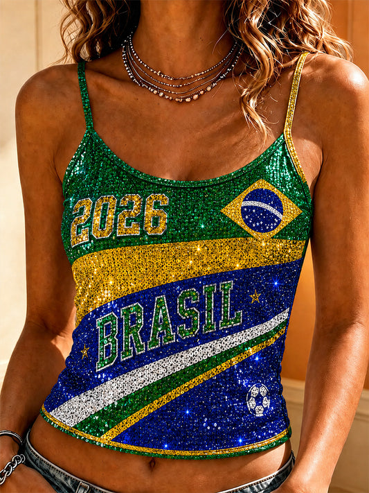 Women's Gift For Football Fans Print Casual Vest