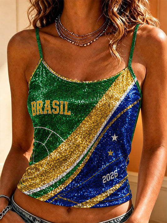 Women's Gift For Football Fans Print Casual Vest