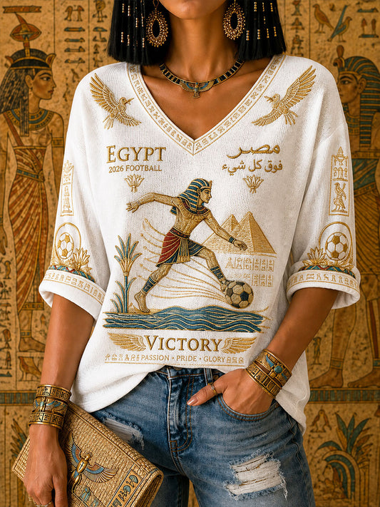 Women's Egypt Football Waffle T-shirt